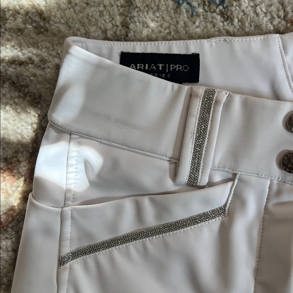 Ariat White Mid Rise Breeches 26R - Picture 4 of 13